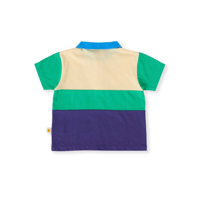 Goldie + Ace Lewis Colour Block Polo Shirt 3-5Y image number 2